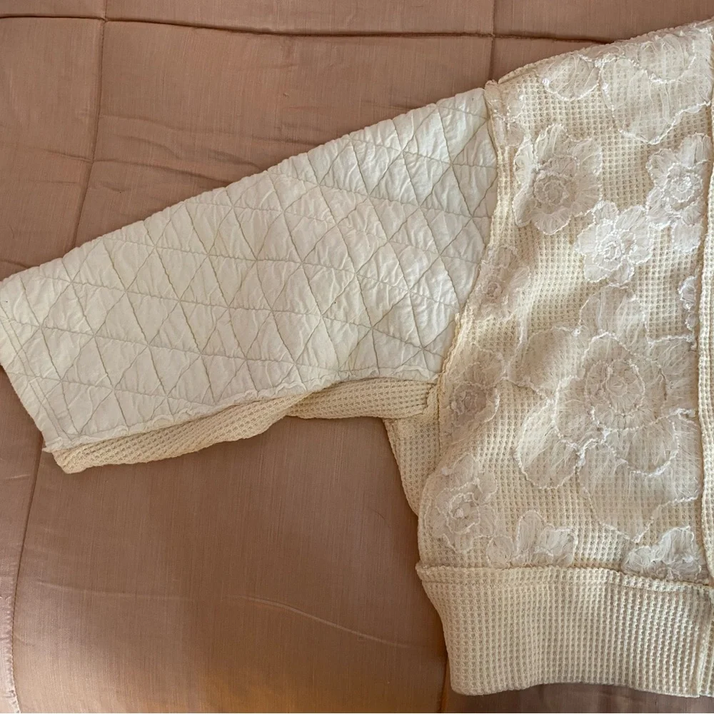 POL Cream Textured Knit Sweatshirt - Picture 7 of 10